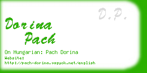 dorina pach business card